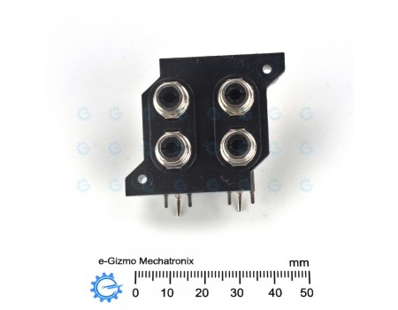 4 Pole way RCA Jack PCB Solderable Vertical Mount