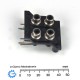 4 Pole way RCA Jack PCB Solderable Vertical Mount