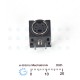 4-pins Shielded Mini DIN Female socket THT