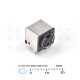 4-pins Shielded Mini DIN Female socket THT