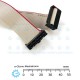 IDC Flat Ribbon Connector 2x9 18P Female/Female 2.54mm pitch