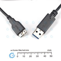 USB 3.0 A to Micro B Cable 1.0M JEM Cable for External Hard Disk Drive HDD