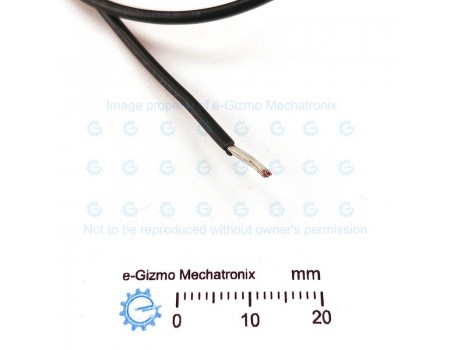 Hook up wire AWG18 Tinned Stranded Black (per Meter)