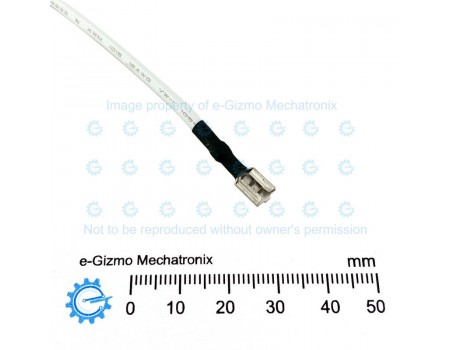 AWG18 x 130mm Wire with 4.8mm Female Spade Termination White