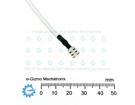 AWG18 x 130mm Wire with 4.8mm Female Spade Termination White