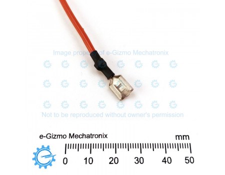 AWG18 x 50mm Wire with 4.8mm and 6.3mm Female Spade Termination Brown