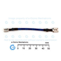 AWG18 x 50mm Wire with 4.8mm and 6.3mm Female Spade Termination Blue