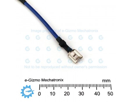 AWG18 x 50mm Wire with 4.8mm and 6.3mm Female Spade Termination Blue