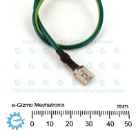 AWG18 x 185mm Wire with 6.3mm Female Spade and d3x6 Ring Termination