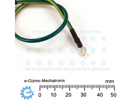 AWG18 x 185mm Wire with 6.3mm Female Spade and d3x6 Ring Termination