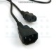 Heavy Duty AC Power Cord Extension C14 Male to C13 Female 10A 3CxAWG18 1.45M