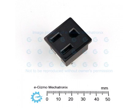Chily 3514 series NEMA-5 Chassis Panel Mount AC Outlet 15A UL (Taiwan)