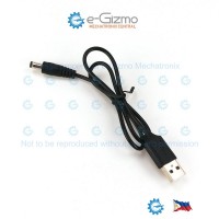 5V USB  to DC Barrel Plug Charging Cable 450mm