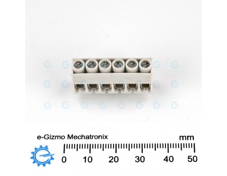 6 pole Screw Terminal Connector PCB Mounting 10-15A