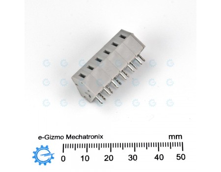 6 pole Screwless Terminal Connector PCB Mounting 5A