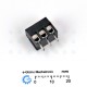 Degson 3 pole ScrewTerminal Connector PCB Mounting 10A