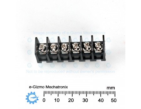 Sato  PCB Screw Terminal Strip 6 pole 10A 7.62mm pitch ML-40-S1BYF-6P