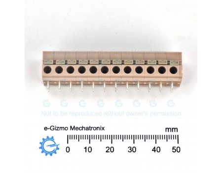 Sato PCB Screwless Terminal Block 12-poles 10A 5mm pitch ML-800-S1H-12P