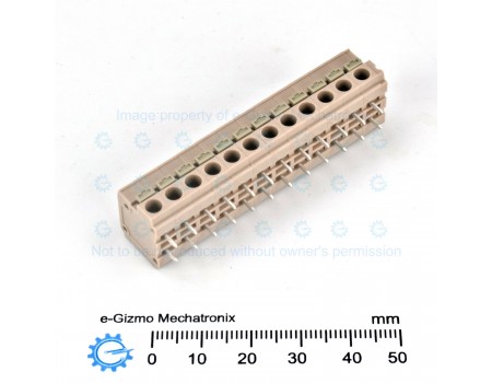 Sato PCB Screwless Terminal Block 12-poles 10A 5mm pitch ML-800-S1H-12P