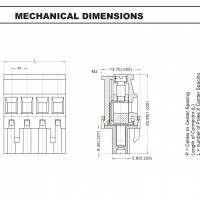 Male Pluggable Screw Terminal Block 10A 5.08mm Pitch 8P PTB750B-8