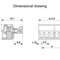 Plugabble PCB Screw Terminal  MC1,5/6-ST-3,5 M/F 6 poles 8A 3.5mm Pitch