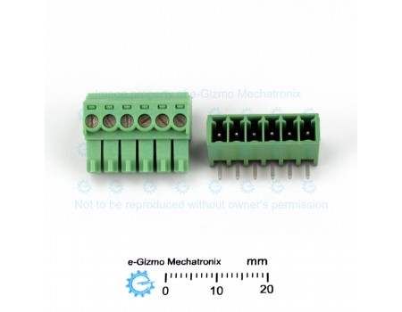 Plugabble PCB Screw Terminal  MC1,5/6-ST-3,5 M/F 6 poles 8A 3.5mm Pitch