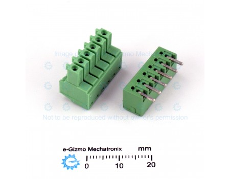 Plugabble PCB Screw Terminal  MC1,5/6-ST-3,5 M/F 6 poles 8A 3.5mm Pitch
