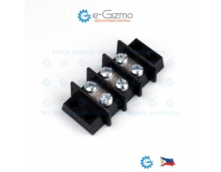 Dinkle Panel Mount Barrier Screw Terminal Block 3-way 35A 14.3mm pitch 0113