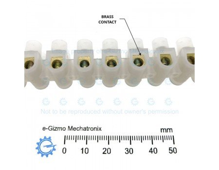 12-pole Barrier Terminal Block Connector 16A Brass
