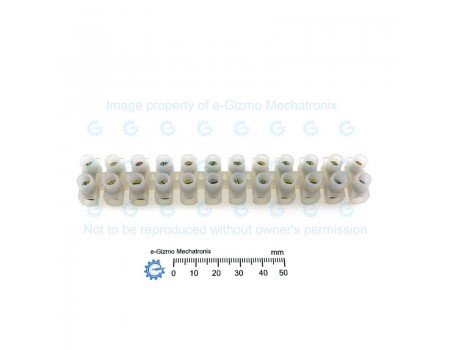 12-pole Barrier Terminal Block Connector 16A Brass