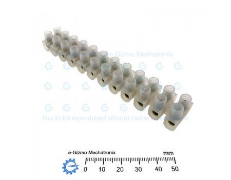 12-pole Barrier Terminal Block Connector 16A Brass