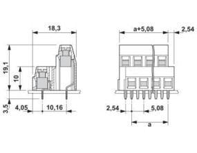 Phoenix Contact PCB Screw Terminal Block 2 layer 16 way MKKDSN 1,5 -16