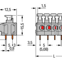 Wago Terminal Block Push Button 235-02 12 pole 10A