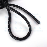10Meters PE Spiral Cable Wire Wrap Organizer d12mm x 10M Black