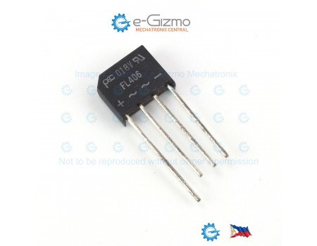 PEC FL406 Bridge Rectifier Diode Single 600V 4A UL Certified