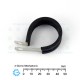 Rubber Line P Clip /Clamp d32mm
