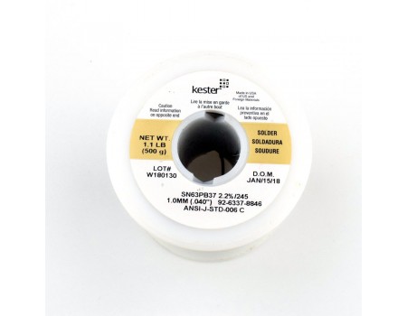 Kester Soldering Lead Wire 1.0mm Sn63Pb37  Flux245 Core 58 500g 92-6337-8846