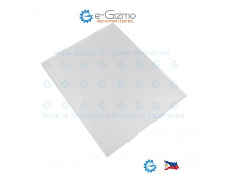 Extruded Acrylic 353W x 280L x 8T mm Clear with Diffuser Side AC9