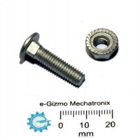 Carriage Bolt & Nut m6x30