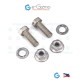 2 pcs M5 x 15mm Hex Bolt And Flange Nut + Washer set
