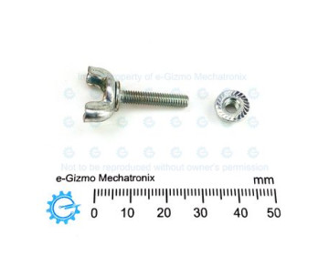 Butterfly Wing Bolt M4x20mm with M4 Flanged Nut