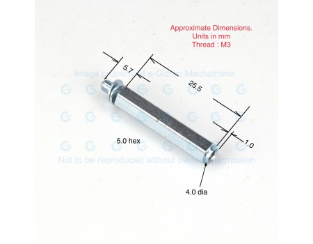 Steel Standoff M3X25 Male/Female with Washer