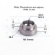 Stainless Flanged Bushing Insert with M5 Thread