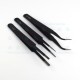 6-pc Tweezer Set For Electronics Static Safe
