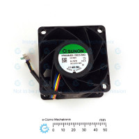 Sunon PF-60384BX 60mm 48V 34.52W Axial Fan 4-wire PWM Speed Control & Monitor