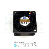 AVC DBTA0638B8SP135 60mm 48V 32.6W Server Fan 4-wire PWM Speed Control & Monitor