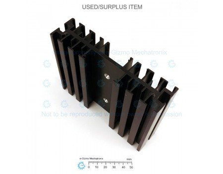 EHS-85 Extruded Aluminum Heatsink Black Anodized with Integral Standoff