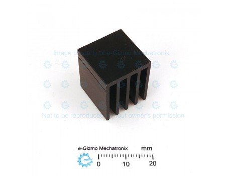 EHS-86 Extruded Aluminum Heatsink Black Anodized 19.2x19.2x23mm