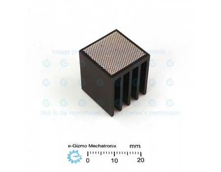 EHS-86a Extruded Aluminum Heatsink Black Anodized 19.2x19.2x23mm w/ Thermal Tape