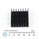 EHS-82 Extruded Aluminum Heatsink Black Anodized